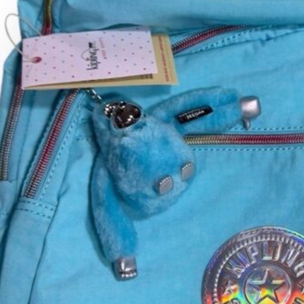 Kipling Turquoise Silver Monkey Keychain - image 1